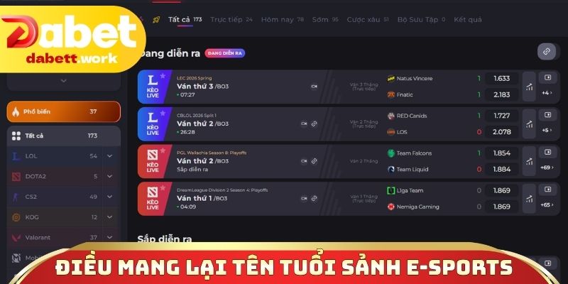 Điều nổi trội mang lại tên tuổi sảnh E-sports